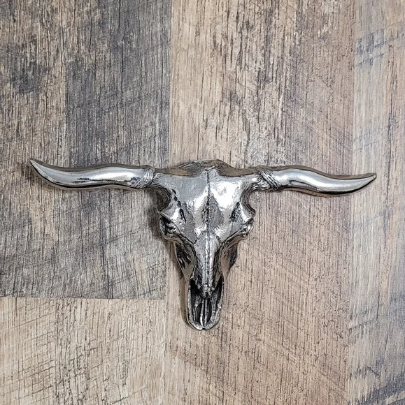 Western Silver Longhorn Bull Skull Belt Buckle Festival Ciuntry Music Concert - Picture 8 of 8